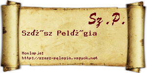 Szász Pelágia névjegykártya